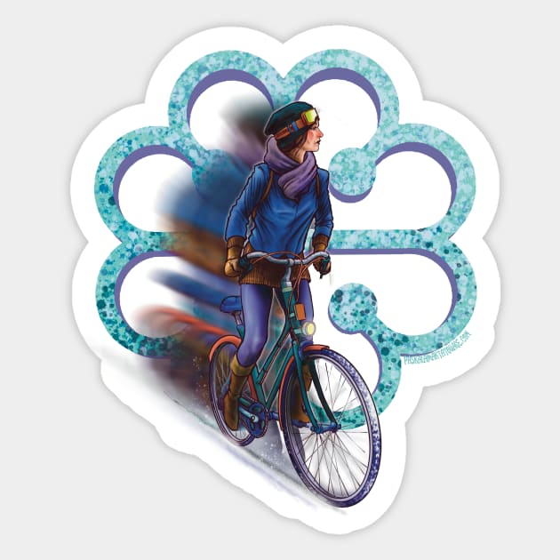 montreal winter bicyling Sticker by Paskalamak